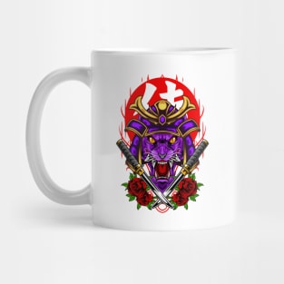 Samurai Wolf - Indigo Kabuto Mug